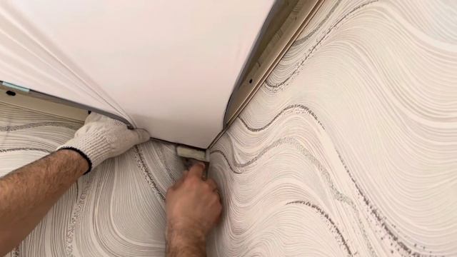 Натягиваем полотно натяжного потолка смотреть онлайн