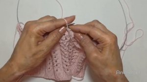 Чепчик для малыша спицами /Ажурный чепчик