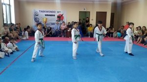 Аттестация по таэквондо на зелёно-синий пояс