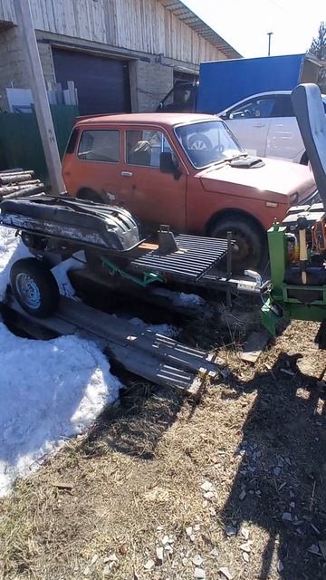 #минипогрузчик ЙОСИ #своимируками #тянет #дровокол смотреть онлайн