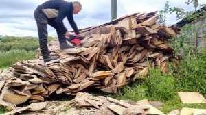 Как пилить горбыль на дрова без лишних усилий / Загото?