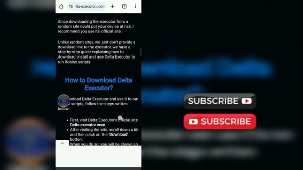 Delta Executor | Новая версия Delta Executor | Как исправить ошибку о