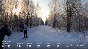 Лыжная гонка в мороз. Секрет идеального скольжения.