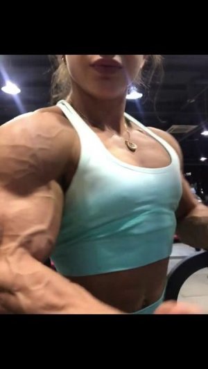 Female Muscle Biceps Veins Athletic Beauty Anastasia Leonova