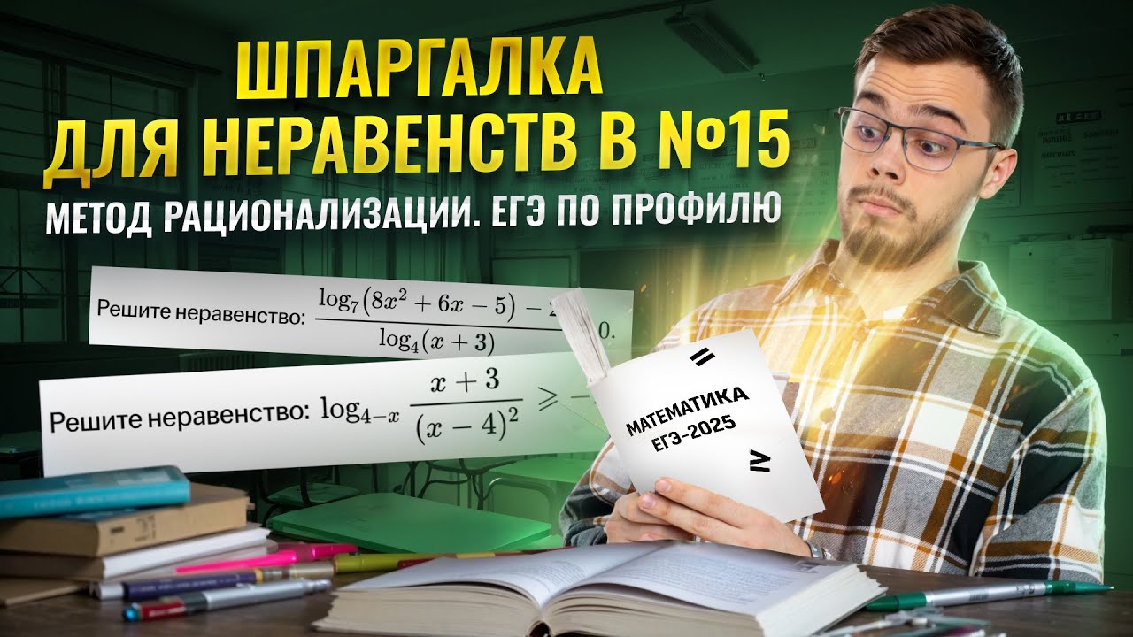 Логарифмические неравенства: метод рационализации №15 для ЕГЭ | Умскул смотреть онлайн