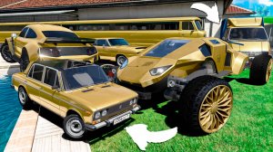 Угнал кучу золотых чит тачек и огромный монстр трак у мажора за 180 сек! Битва воров в ГТА 5 Онлайн