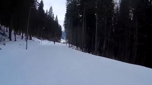 Буковель март 2015, 1я трасса смотреть онлайн