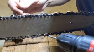 Как заточить цепь при помощи шуруповерта