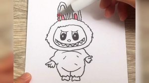 😍Рисую монстрика Лабубу Labubu✨cute little draw✏️ diy #labubu #сезонконтентаRUTUBE