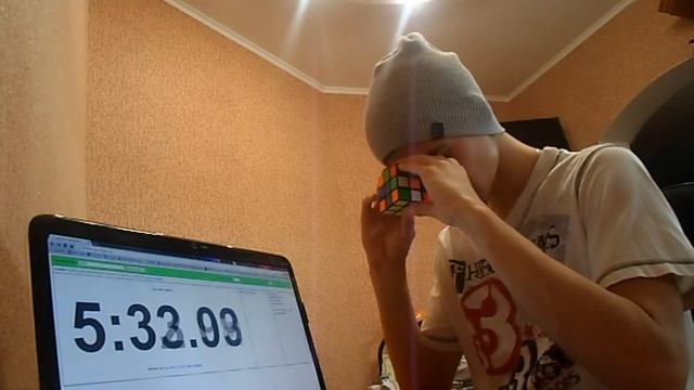 Мій перший вдалий 3x3x3 Blindfolded 9:55:85!!!!)