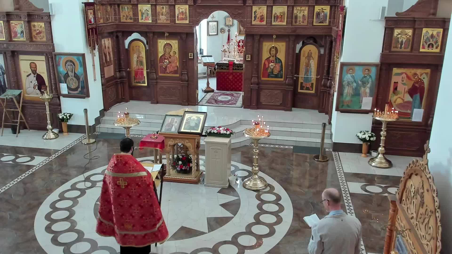 Чтение акафиста Богородице за воинов в храме свв. Космы и Дамиана 18.05.2025г. смотреть онлайн