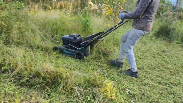 Покос травы на участке, когда первый раз за сезон!!! смотреть онлайн