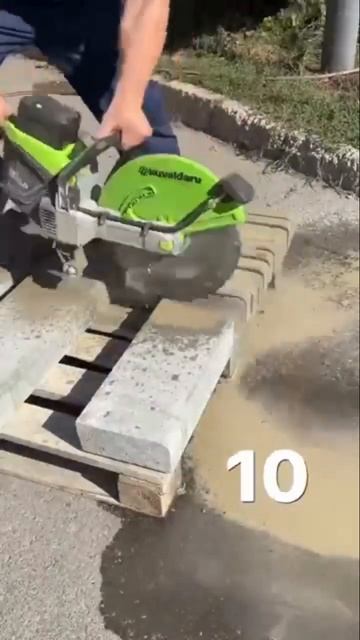 Резчик бетона GreenWorks .Бензорез больше не нужен . #greenworks # смотреть онлайн