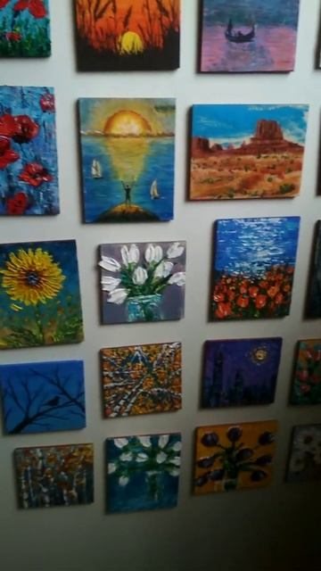 Мини-картины магниты на холодильник. Ручная работа ху?