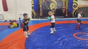Спарринг по панкратиону среди детей 5 - 7 лет.