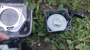 Замена ручного стартера на бензиновом триммере Huter GGT-5