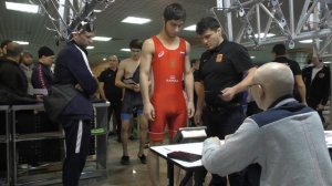 Взвешивание борцов до 65 кг на первенстве России 2024 до 1