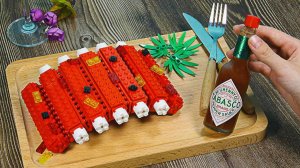 «LEGO-рёбрышки на гриле?! Готовим 'мясо' из кубиков (Мукбанг + ASMR)»