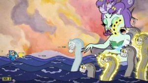 гайд как пройти Робота Доктора Кашля, Кайлу Марию и Дьявола в Cuphead