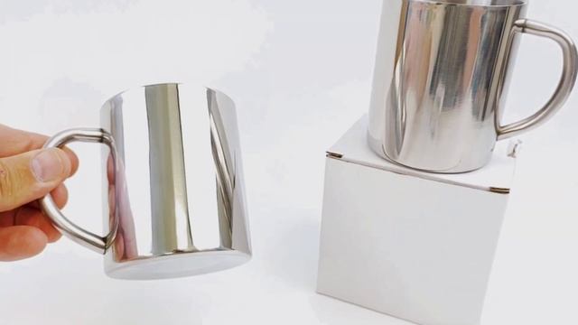 Стальные кружки с двойными стенками 300 мл.