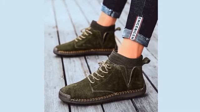 Зимние теплые мужские ботинки Winter warm men's casual shoes смотреть онлайн