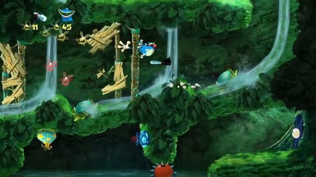 Rayman Origins - прохождение с Glexy, #1: Тарабарские Джунгли