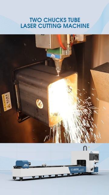 6000W/6KW Tube Laser Cutting Machine Резка квадратных труб смотреть онлайн