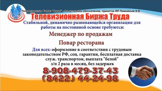 05 02 19 РАБОТА В УЛЬЯНОВСКЕ Телевизионная Биржа Труда 1