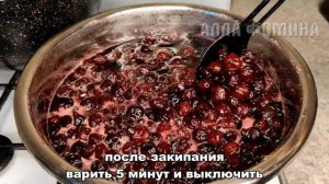 Ароматное ВАРЕНЬЕ из ВИШНИ  с косточкой. ПЯТИМИНУТКА - самый простой рецепт!