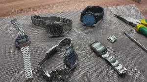 Как укоротить браслет на часах. Как убрать лишние звенья. Разные браслеты, разные способы...