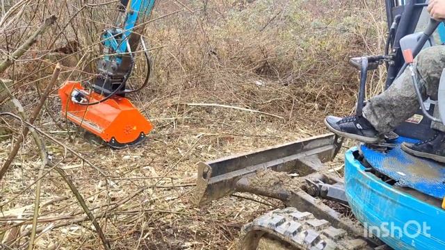 мульчер на мини экскаватора кубота рх406