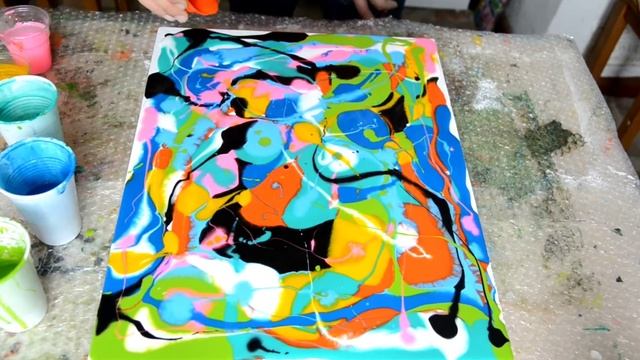 Fluid Art.Картина Не на холсте.Заливаю полку от старого шк?
