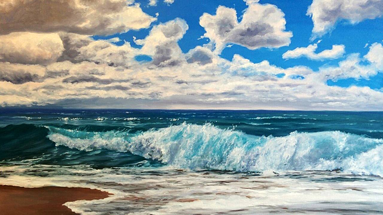 Море в живописи художника Романа Дергачева смотреть онлайн