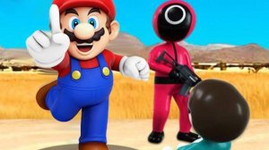 ИГРА В КАЛЬМАРА С МАРИО! Мультик для детей. Смешные мультики. Веселые мультфильмы.