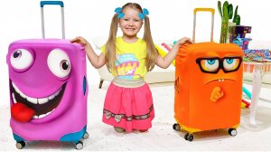 Милана с папой едут на море