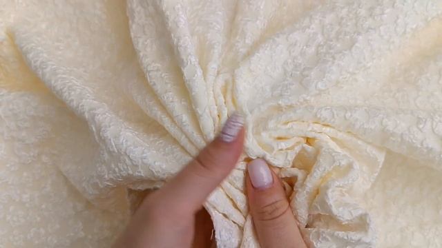 Плательная жаккард молочный