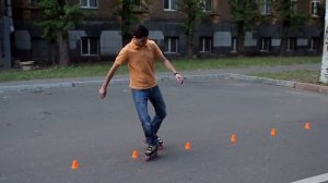 Трюки на роликах спиной вперед - Нельсон