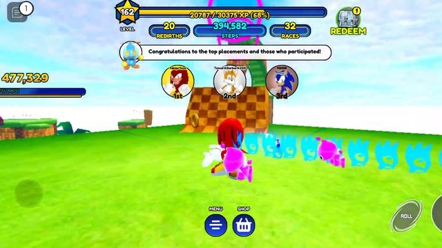 Новый код!!! в Sonic speed Simulator /// (Roblox)