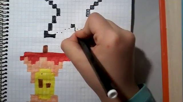 Рисуем по клеточкам звезду из Марио!