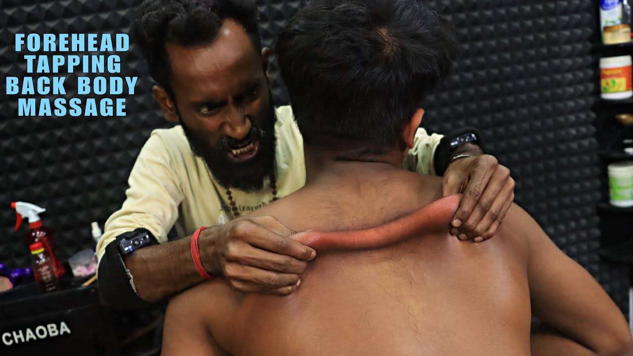 Intense Head Massage & Forehead Tapping ｜ Back Body Massage ｜ Neck & Shoulder Pain Relief ｜ ASMR смотреть онлайн