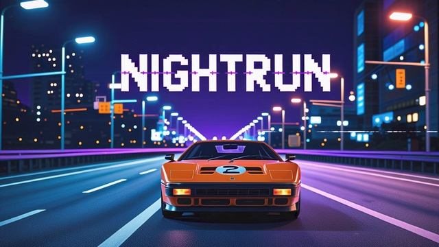 Nightdrive 1983 – Synthwave Reflections Pixel Road