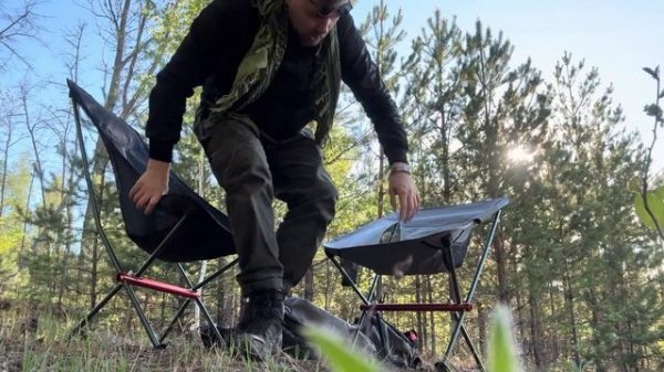 Стул кресло складной туристический naturehike с высокой сп