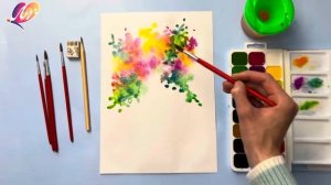 Рисуем букет цветов в акварельной технике по сырому