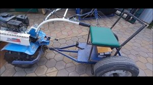 Роторная косилка+мотоблок+самодельный адаптер.