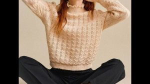 Шикарный джемпер спицами. Схемы .