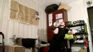 Объёмная тренировка. Жимовой швунг гири.