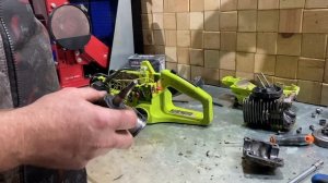 Бензопила Poulan 2150. Быстрая замена ЦПГ.