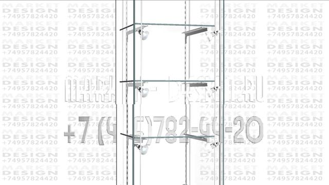 Витрина квадратная с регулировкой полок по высоте смотреть онлайн