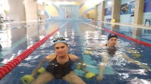 АКВА-АЭРОБИКА с гантелями #аквааэробика #самокатфитне