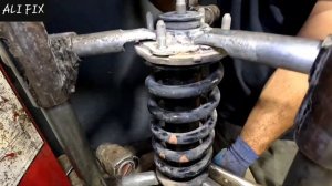 замена переднего амортизатора .... тойота ленд крузер -